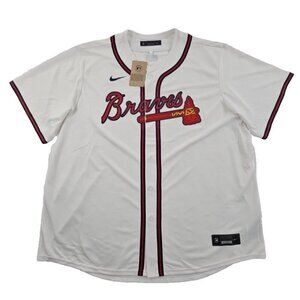 NEW Nike Atlanta Braves MLB Baseball Jersey Men’s XXL White Red Blue NWT